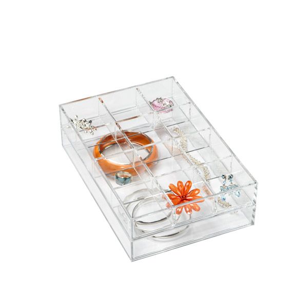 Clear Acrylic Small Stackable Trays | The Container Store