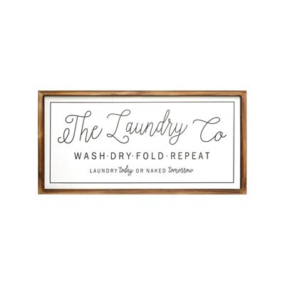 Large Laundry Sign For Laundry Room Wall Art,Wall Mount,Durable,White | Wayfair North America
