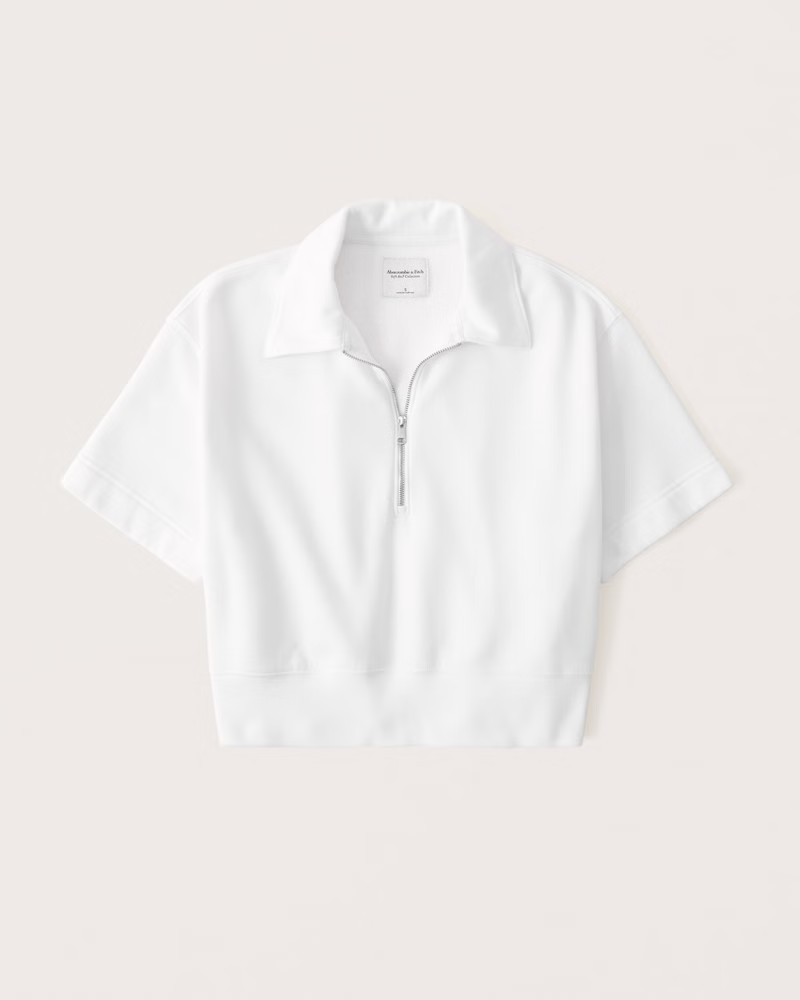 Short-Sleeve Zip Polo | Abercrombie & Fitch (US)