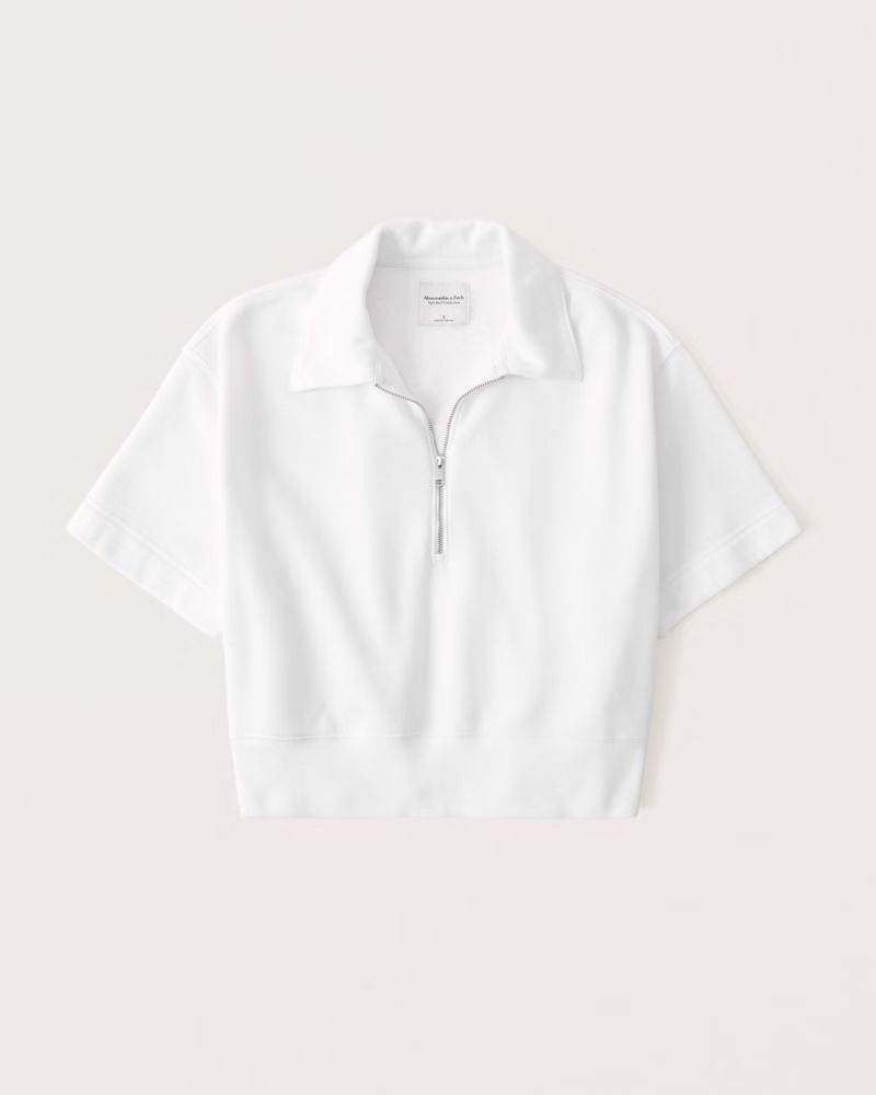 Short-Sleeve Zip Polo | Abercrombie & Fitch (US)