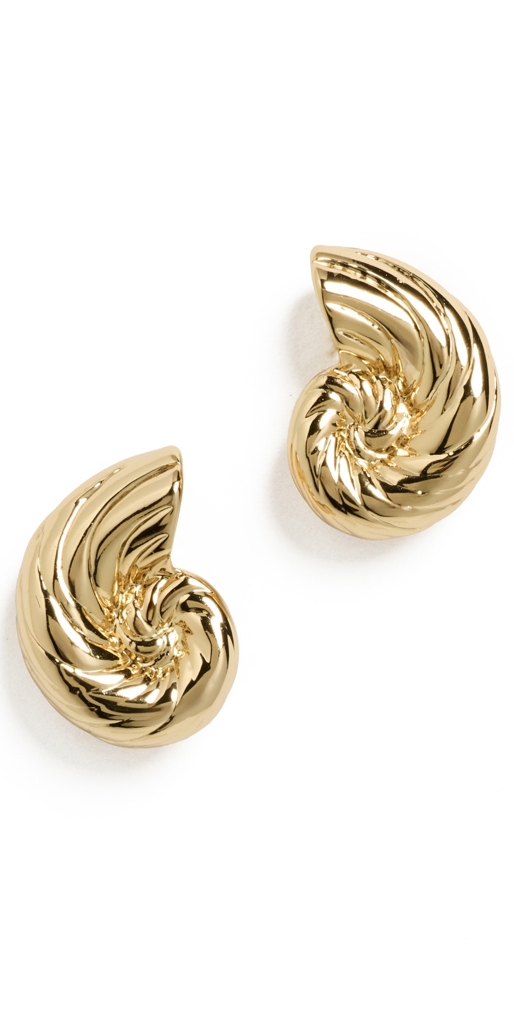Lele Sadoughi Nautilus Shell Stud Earrings Gold One Size | Shopbop