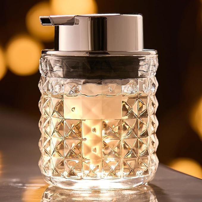 Foaming Hand Soap Dispenser, Glass Foam Soap Dispenser or Lotion Dispenser for Kitchen & Bathroom... | Amazon (US)