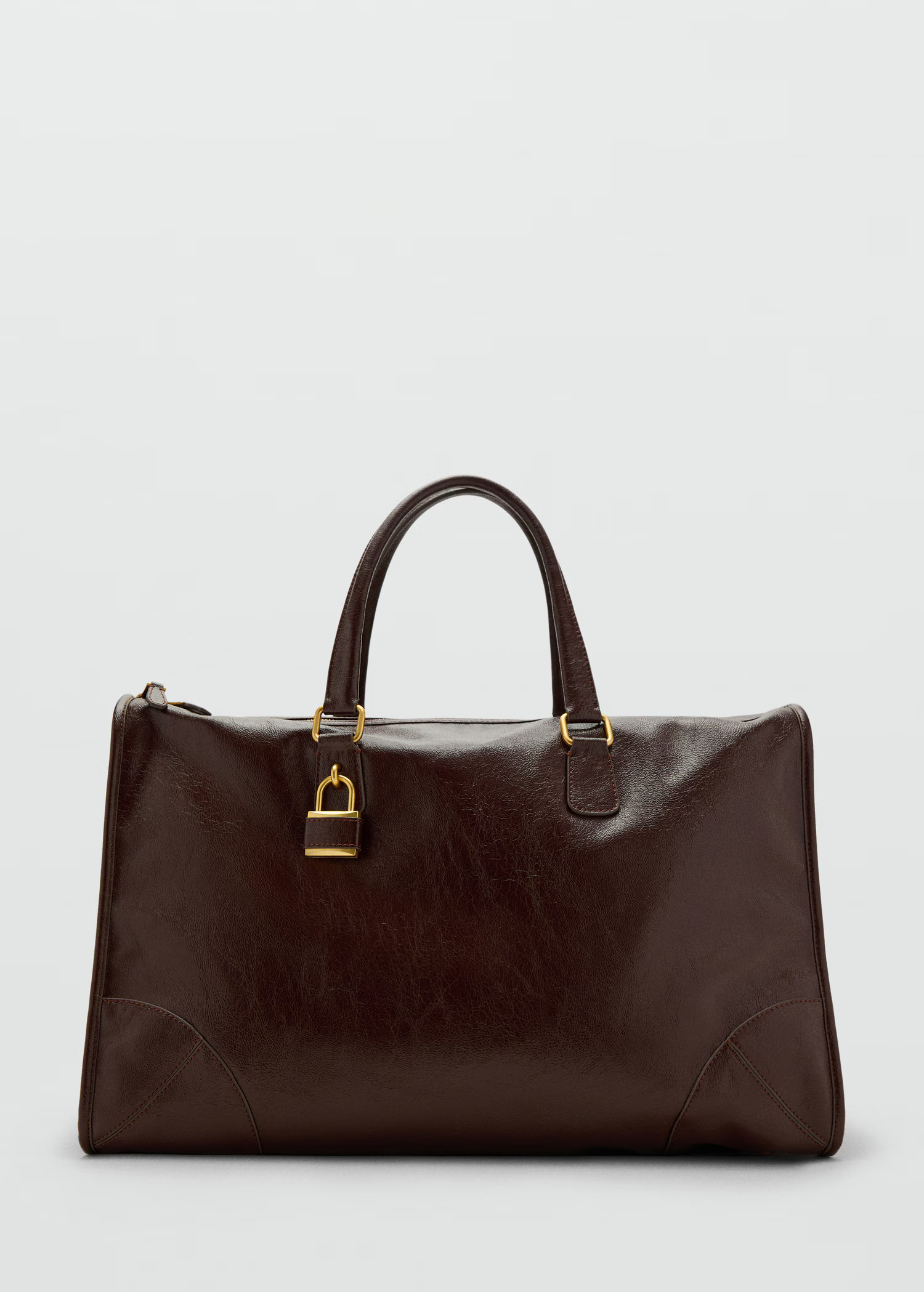 Maxi shiny handbag with straps - Women | MANGO United Kingdom | MANGO (UK)