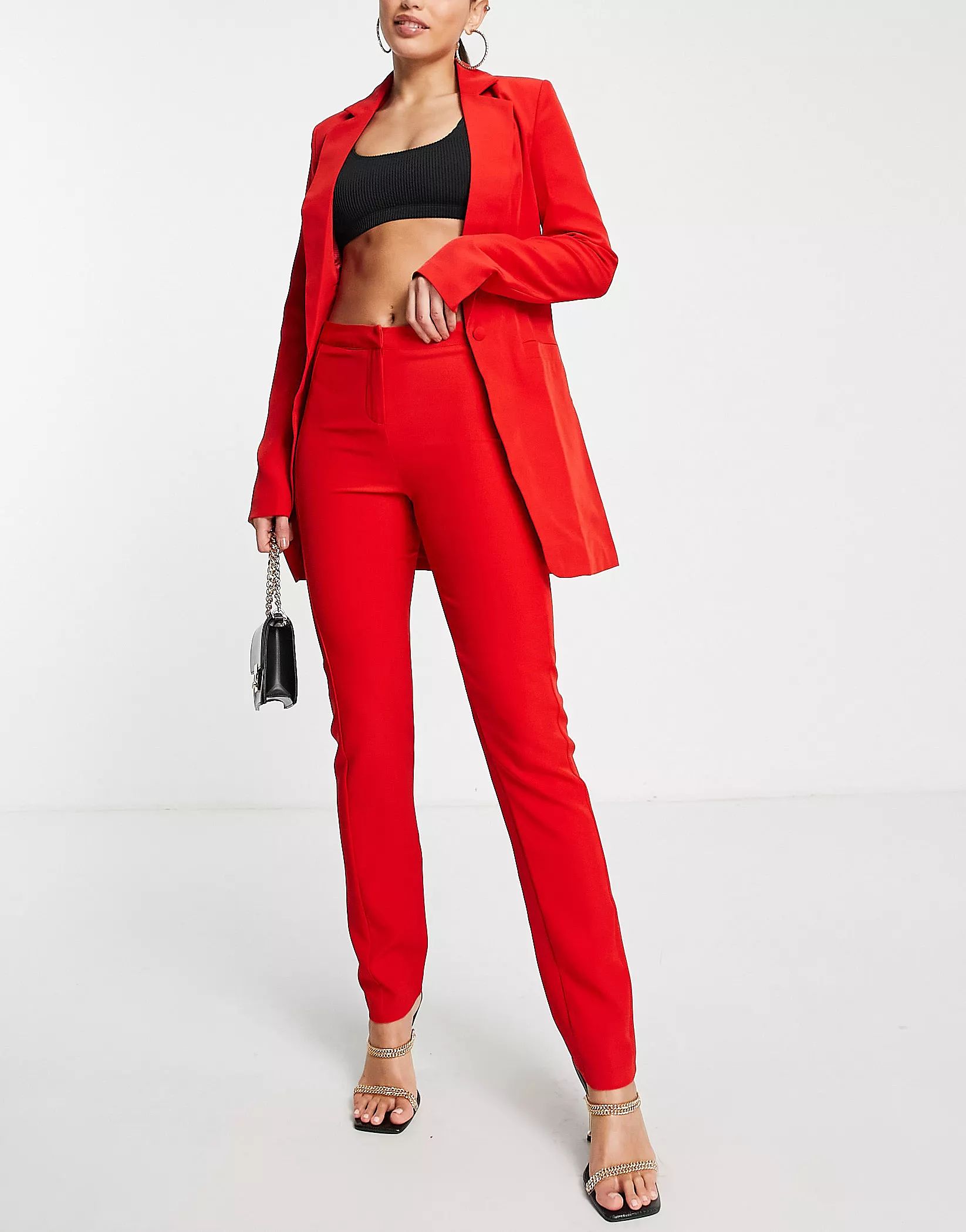 Unique21 Tall tailored pants in red | ASOS (Global)