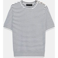Zara - Striped Short Sleeve Knit Jumper - Striped - Xl - Woman | Zara UK