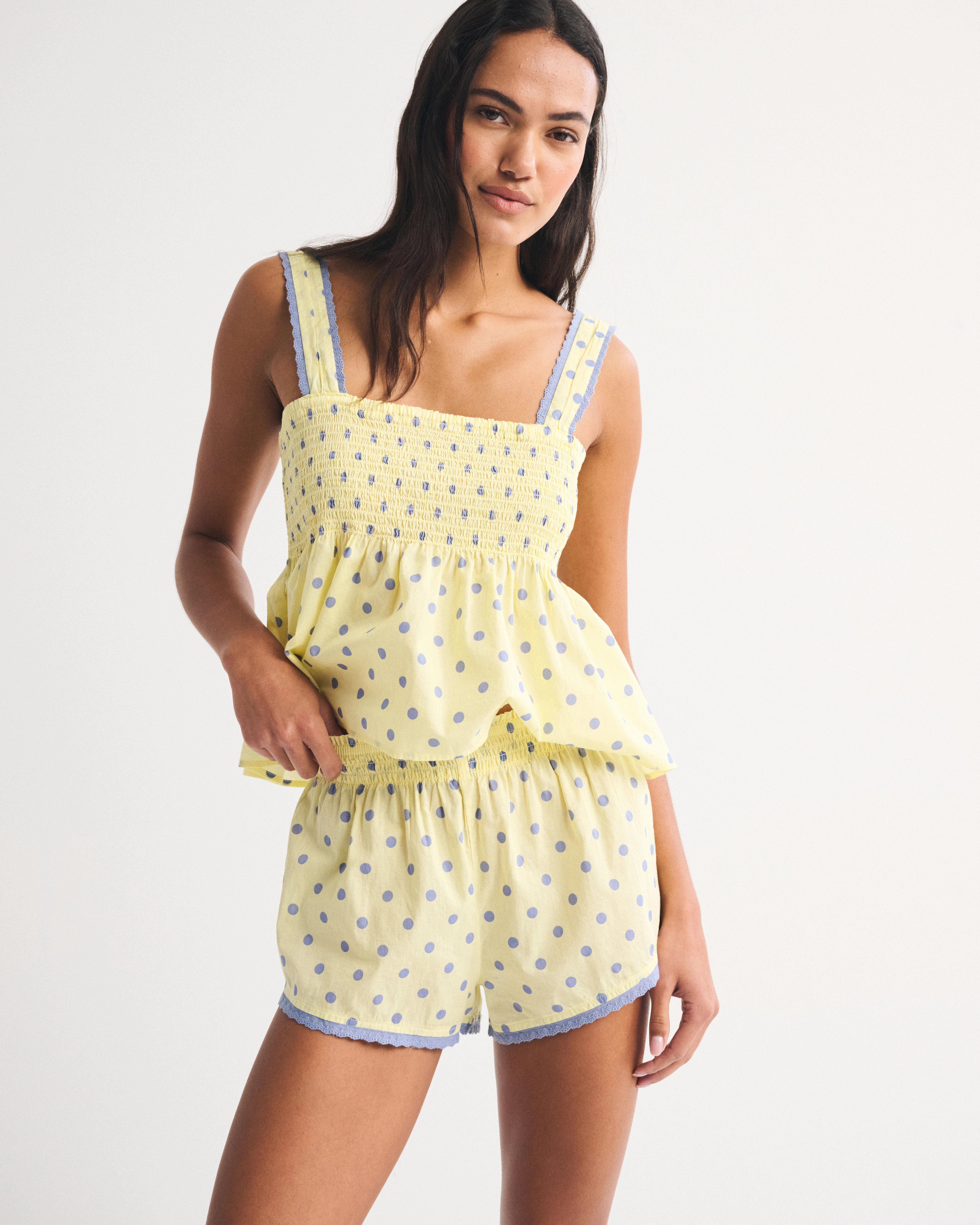 Smocked Waist Sleep Short | Abercrombie & Fitch (US)