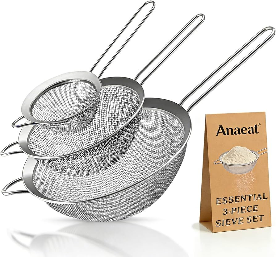 Anaeat Fine Mesh Strainers - Premium Stainless Steel Colander Sieve Sifters, with Durable Mesh an... | Amazon (US)