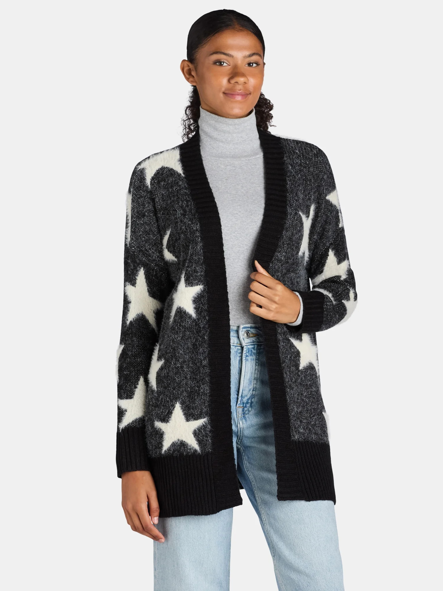Dreamers by Debut Women's Open Front Cardigan Sweater, Midweight, Sizes XS-XL - Walmart.com | Walmart (US)
