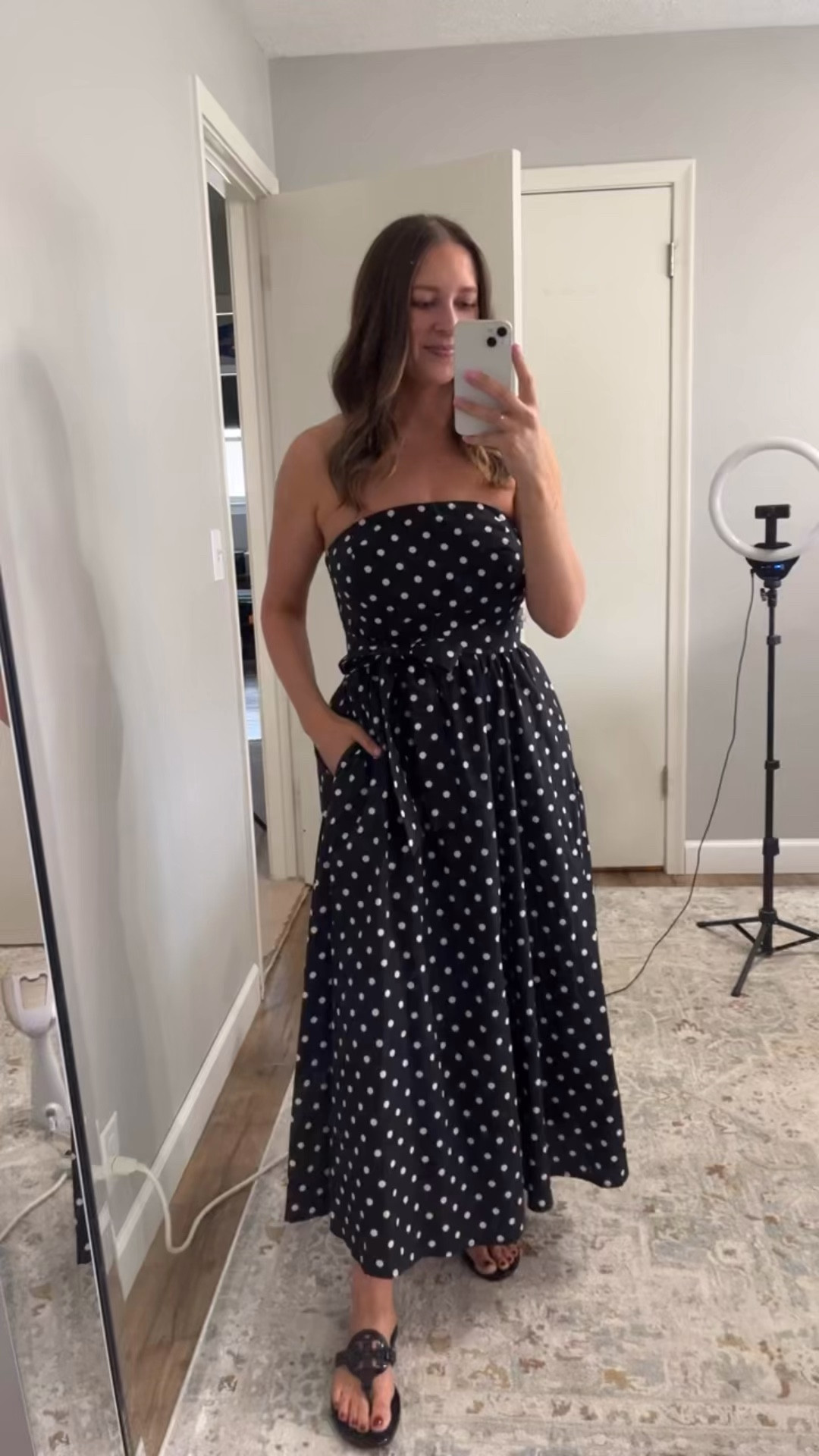 The most darling polka dot dress! Wearing size small.

Spring dress // spring outfit // summer dress // summer outfit // summer outfits 2026 // resort wear // resort dress // spring outfits 2026 // date night outfits // spring dresses // resort wear 2026 // vacation outfits beach // spring break outfits // Easter dress women // tropical vacation // vacation outfits // beach outfit // swim look // swim outfits // beach outfits // tropical vacation // cruise outfit // cruise dress // derby dress // derby outfit // Kentucky derby dress // Kentucky derby outfit // Easter outfit // Easter dress // Easter outfits women // wvent dress // wedding guest dress // self tanner // east coast summer // European vacation // European summer // Italian summer // Italian vacation 

#LTKSeasonal #LTKootd #LTKOver40