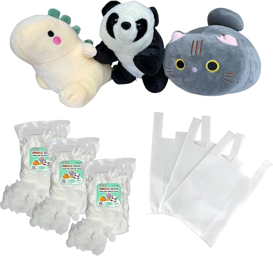 Generic 3-Pack 8" Make Your Own Stuffed Animal Kit - No Sew Crafts for Kids - DIY Children Dinosa... | Amazon (US)