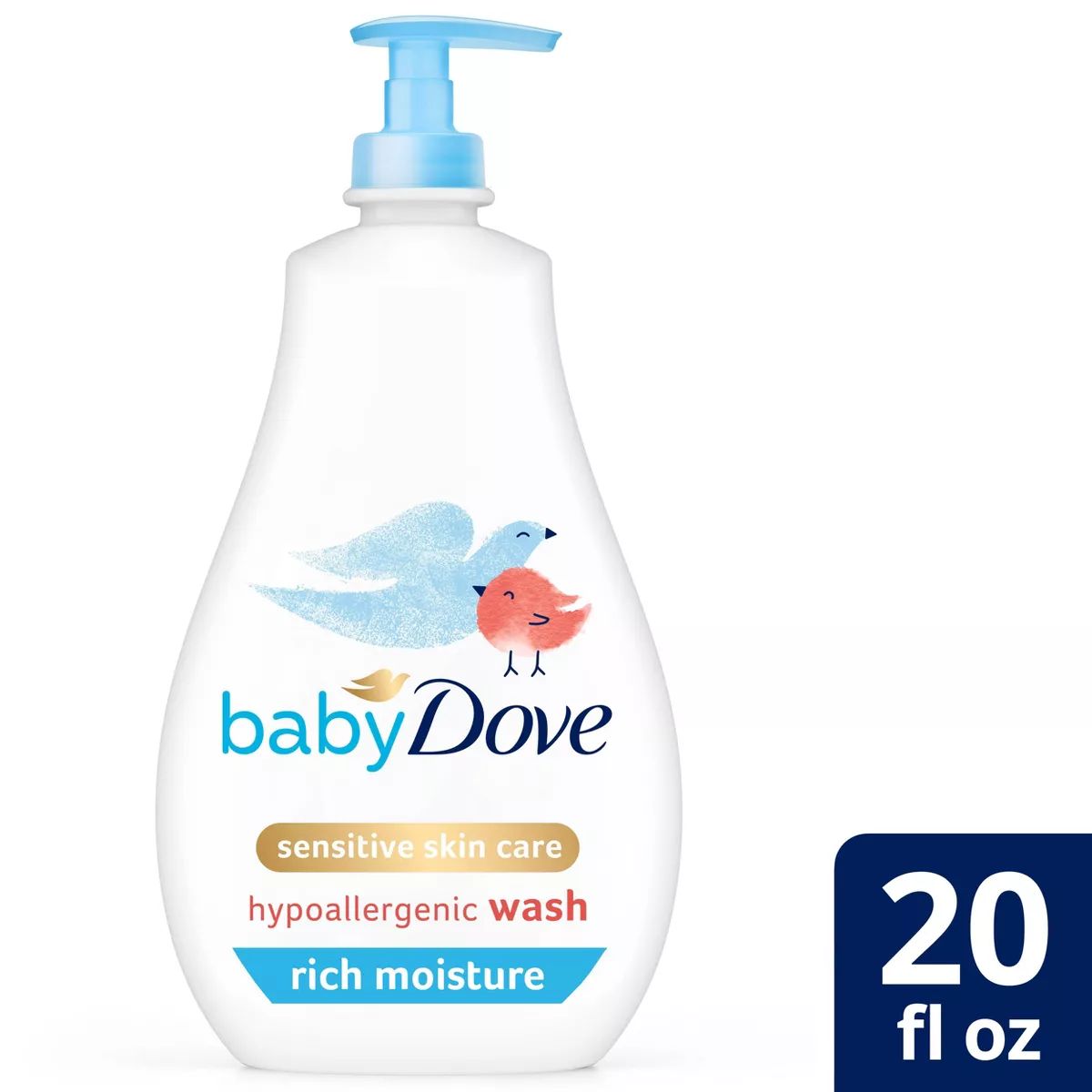 Baby Dove Rich Moisture Sensitive Skin Hypoallergenic Wash - 20 fl oz | Target