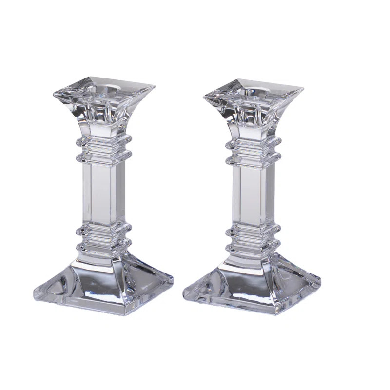 Treviso Crystal Tabletop Candlestick (Set of 2) | Wayfair North America