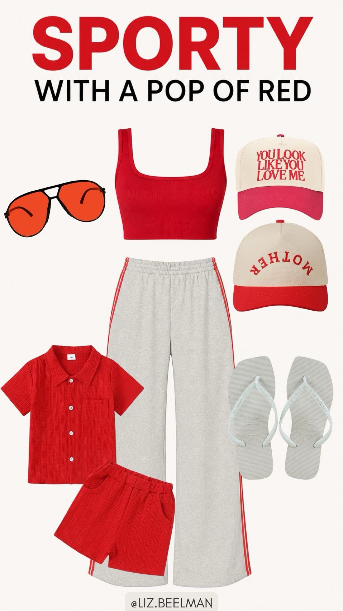 Sporty with a Pop of Red 

#ootd #grwm #sporty #trendy #red #casual 