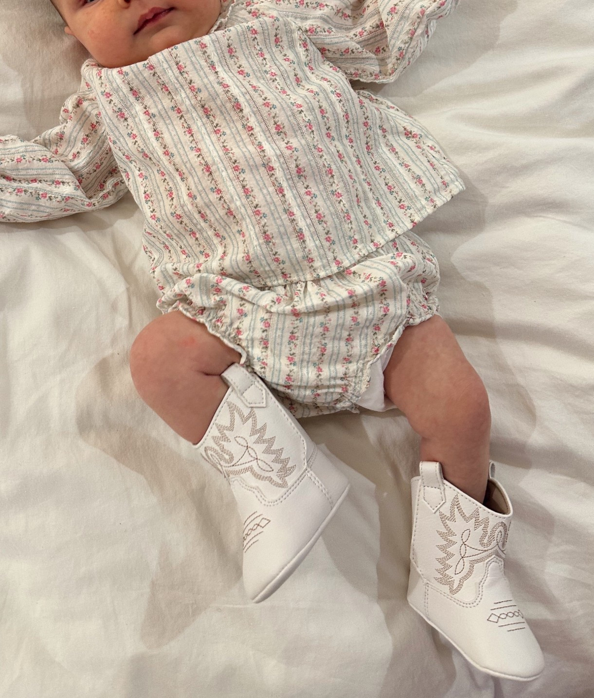 Baby girl outfit featuring baby cowboy boots! Too good! And her little Zara outfit is amazing 

#LTKStyleTip #LTKBaby #LTKFindsUnder50