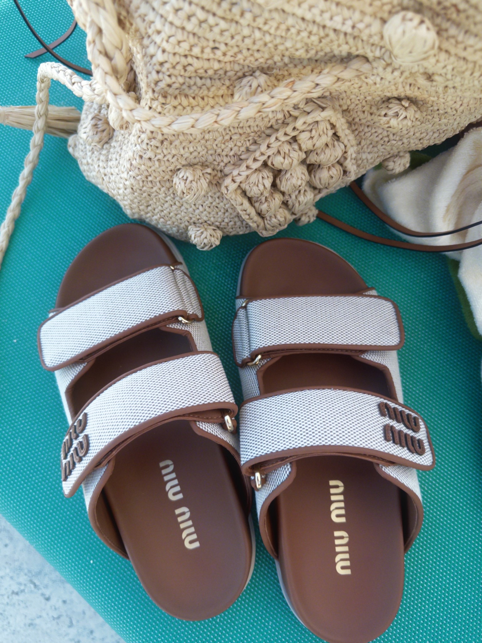 Miu Miu canvas sporty sandals with leather piping and logo accent

#LTKStyleTip #LTKTravel #LTKShoeCrush