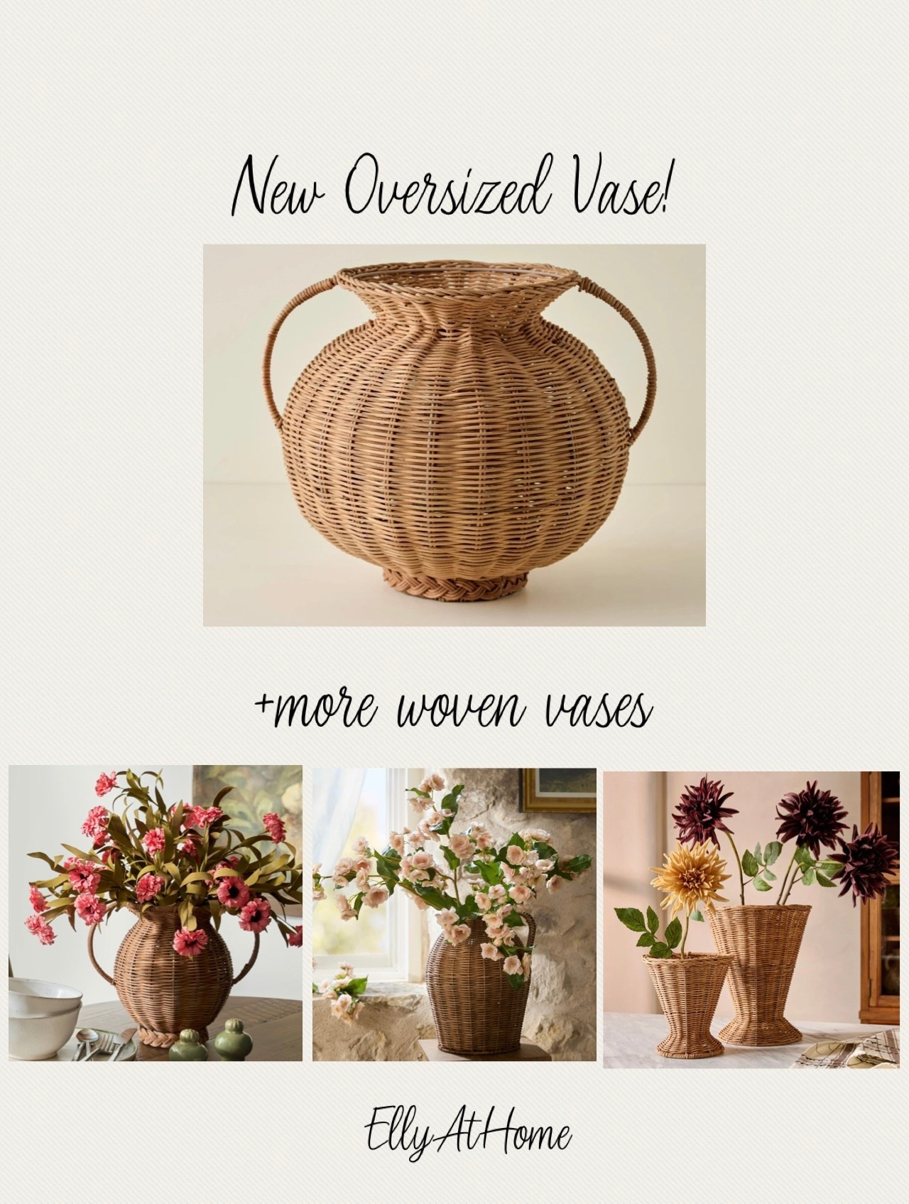  New large woven vase and more styles from Magnolia Home. Shop new florals. Early spring, home decor accessories, Nancy Meyers inspired styling  

#LTKSaleAlert #LTKHome #LTKFindsUnder50