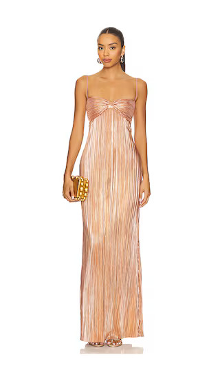 Mya Gown in Rose Gold | Revolve Clothing (Global)