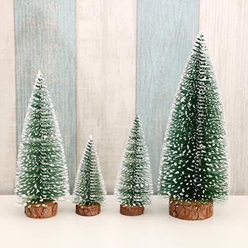 Small Christmas Tree, Bottle Brush Trees Artificial Mini Trees with String Lights, for Xmas Holid... | Amazon (US)