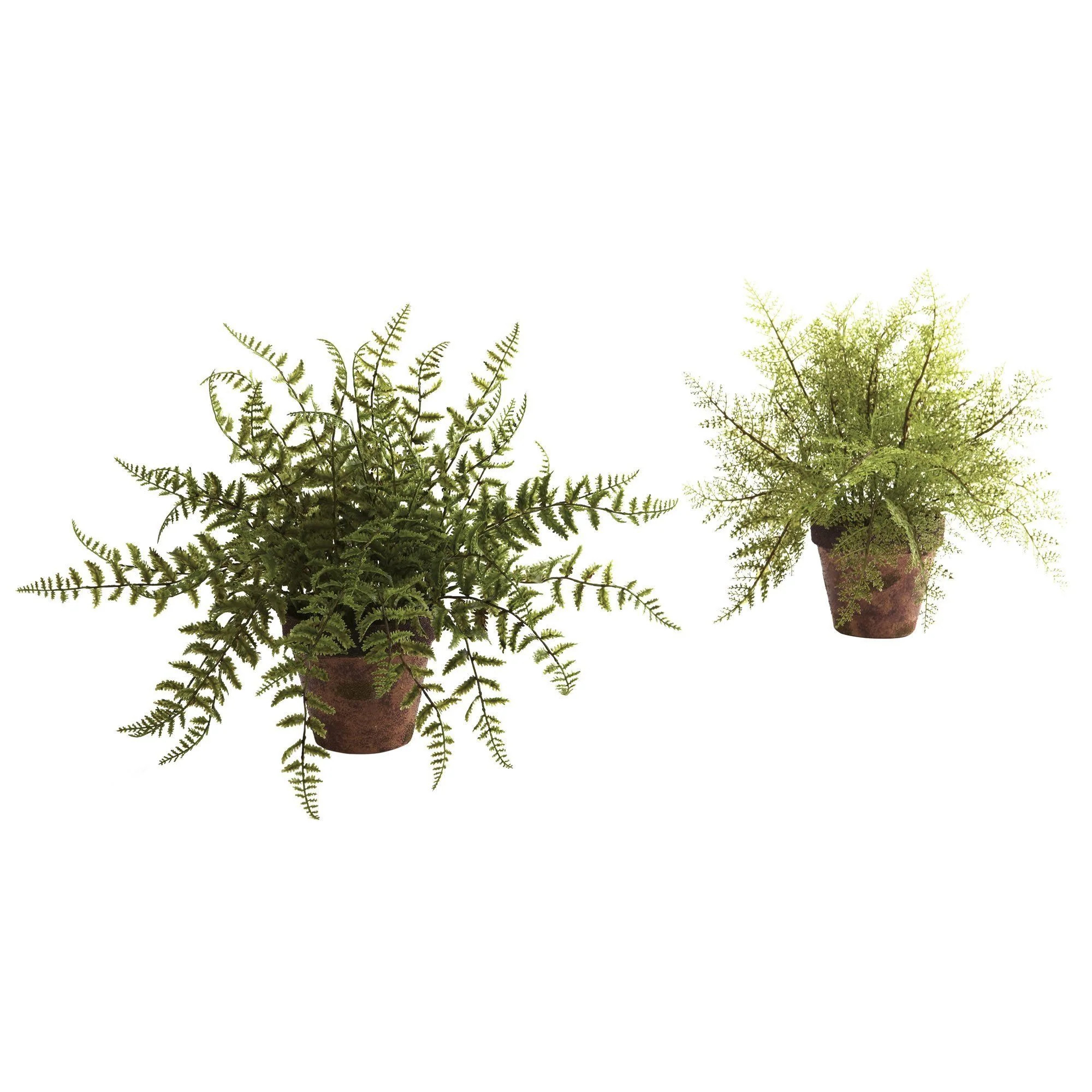 Fern w/Decorative Planter (Set of 2) | Nearly Natural | Nearly Natural