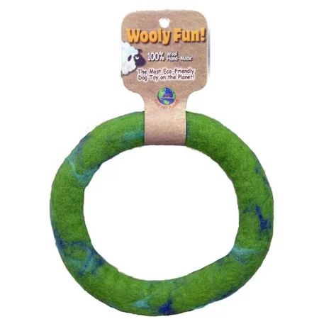 One Pet Planet Wool Dog Toy, 7-Inch, Green | Walmart (US)