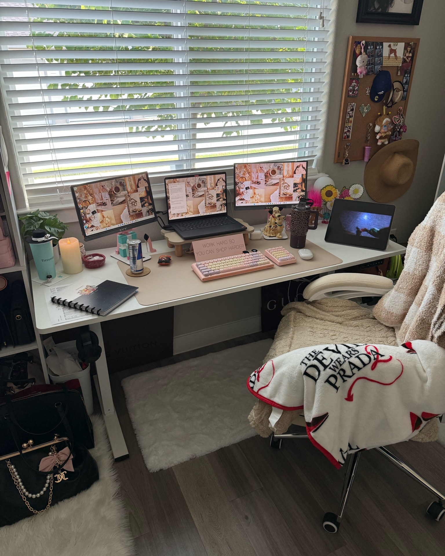 My little spot. In my opinion, a cozy space makes a difference in your productivity. These are some of the things I’m loving right now.

#LTKHome #LTKWorkwear #LTKdayinmylife