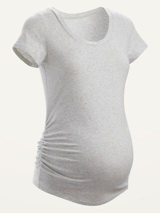 Maternity Scoop-Neck Side-Shirred Tee | Old Navy (US)