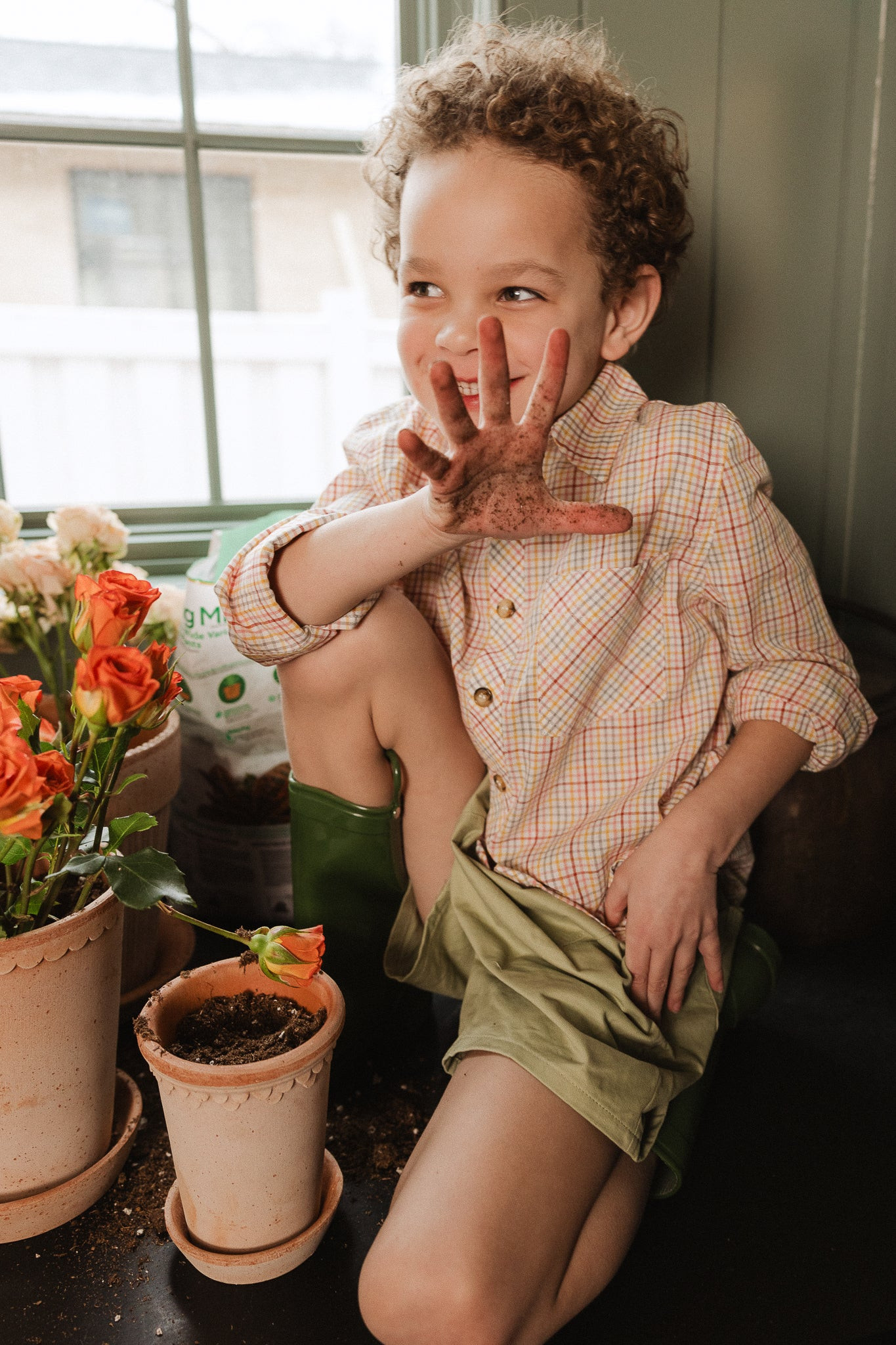 Boys John Shirt in Hattie Multicolor Gingham | Ivy City Co