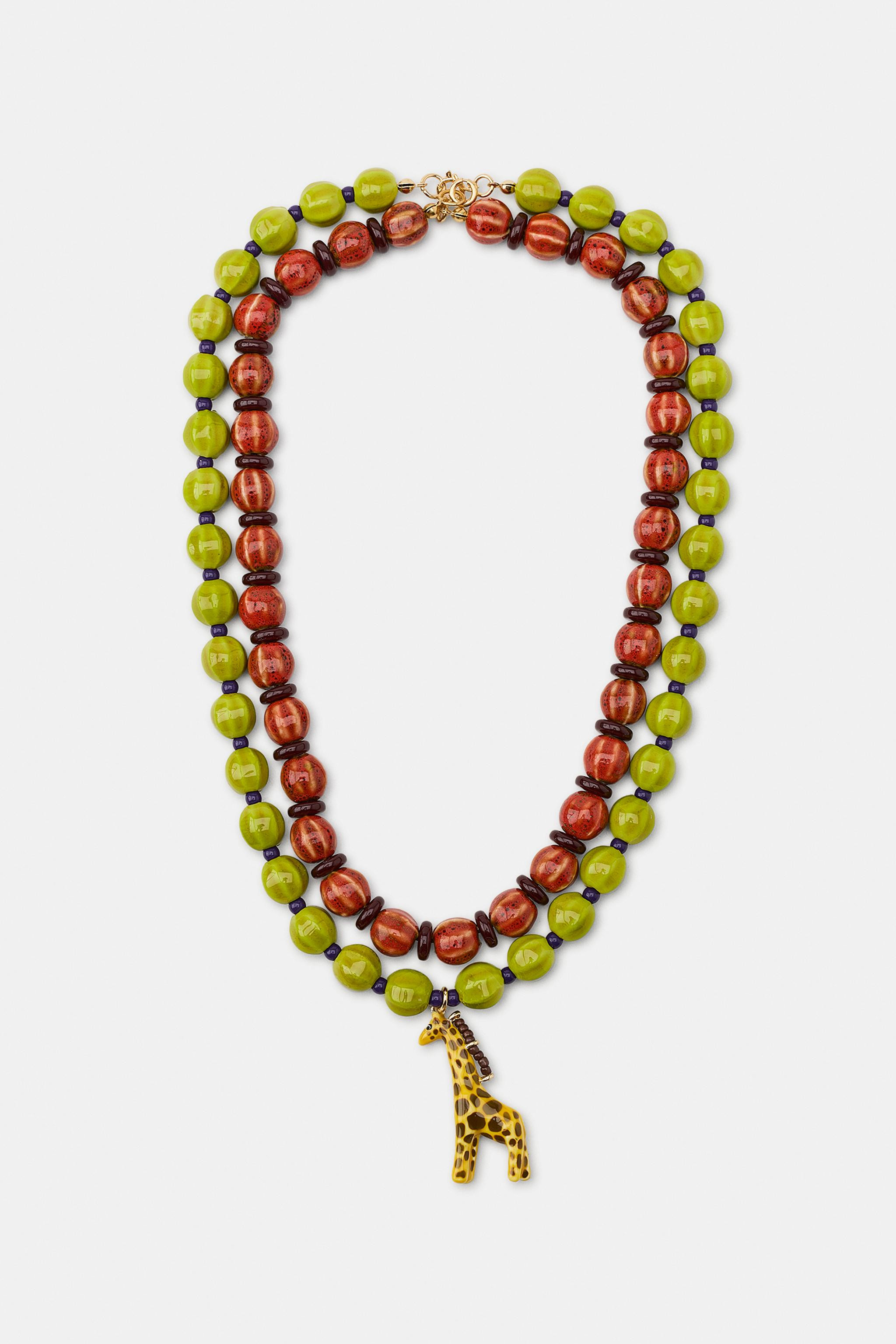 2-PACK GIRAFFE BEAD NECKLACES | Zara US
