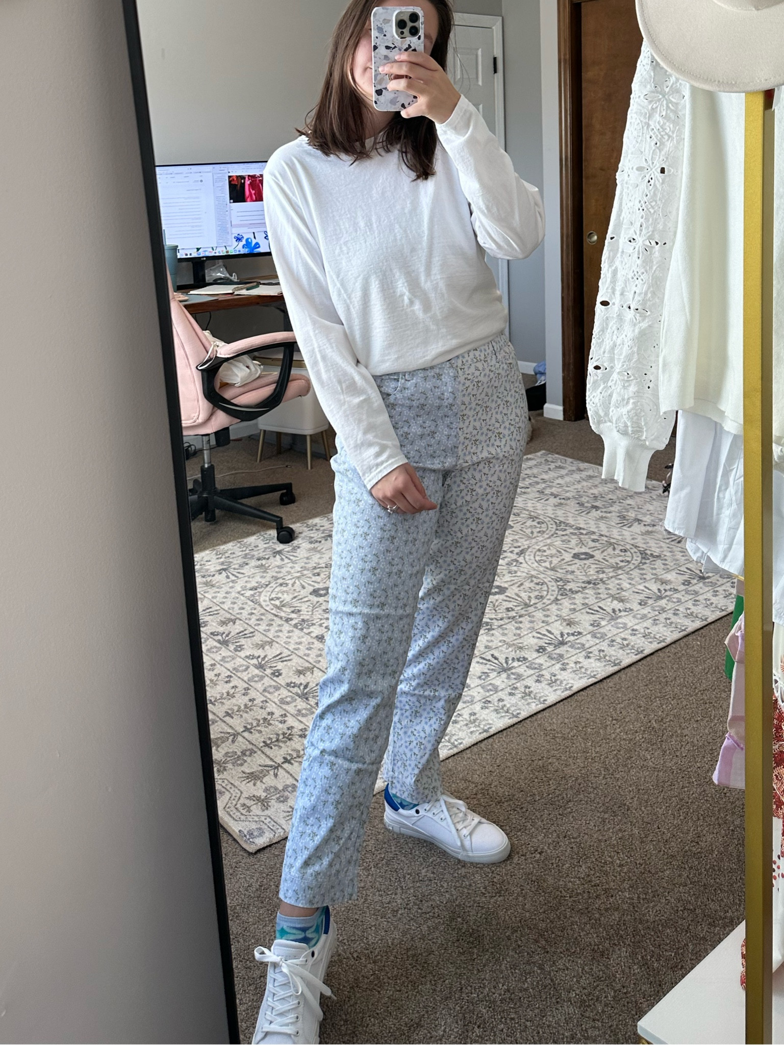 My favorite jeans for spring 2023! Adorable blue floral jeans are my go to with a plain white or blue top for a casual spring outfit!

#LTKSeasonal #LTKfit #LTKstyletip