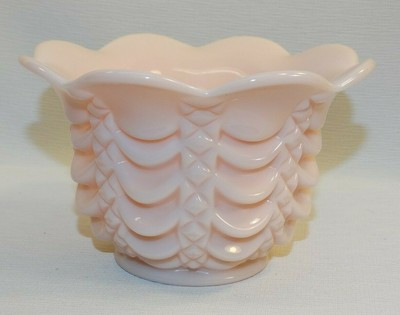 VINTAGE FOSTORIA GLASS PINK DRAPE-X BOWL LINE #1200 SCALLOPED RIM DIAMOND 1957 | eBay US