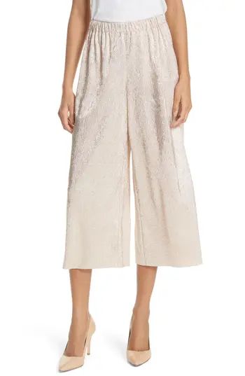 Women's Alice + Olivia Elba Textured Crepe Wide Leg Pants, Size 0 - Pink | Nordstrom