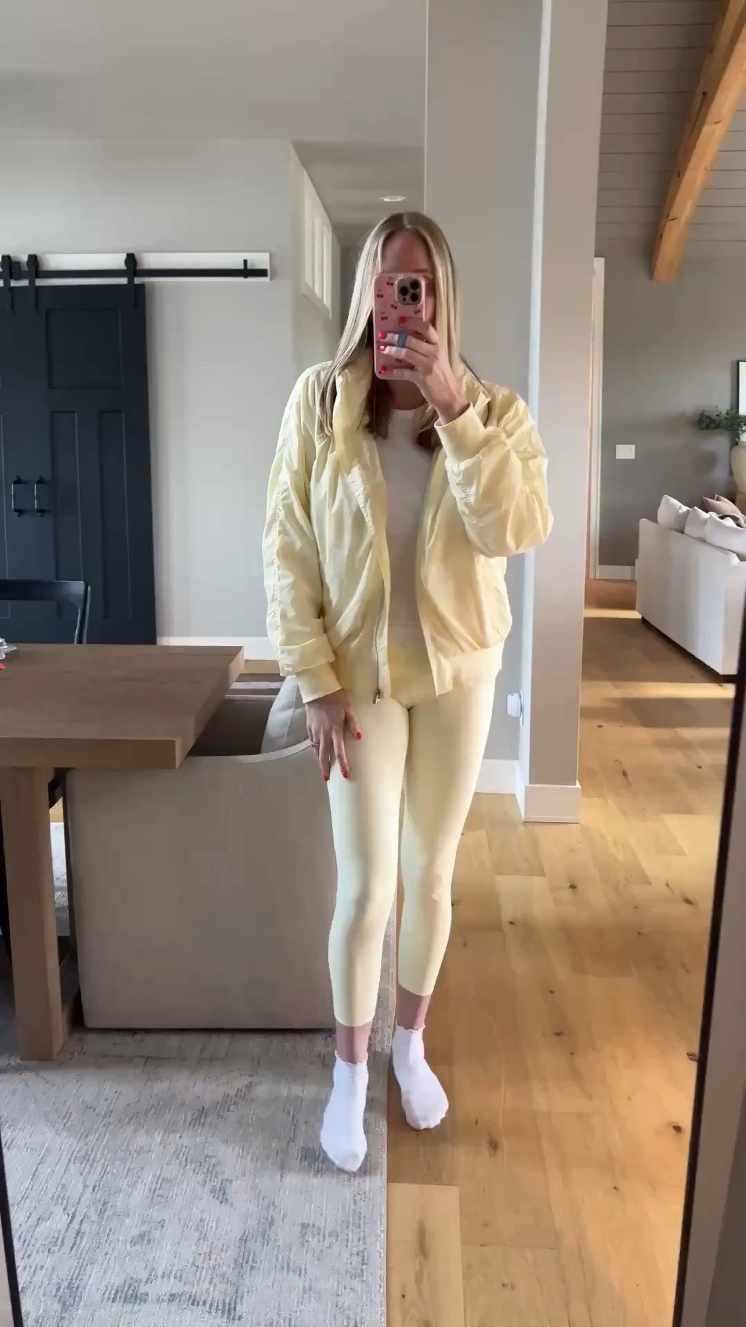 Loving this Athleta butter yellow set! So cute and perfect for the spring! #LTKStyleTip