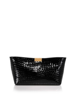 Aqua Medium Croc Embossed Patent Leather Clutch - Exclusive | Bloomingdale's (US)