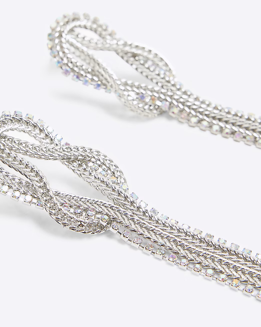 Silver Cupchain Long Earrings | River Island (UK & IE)