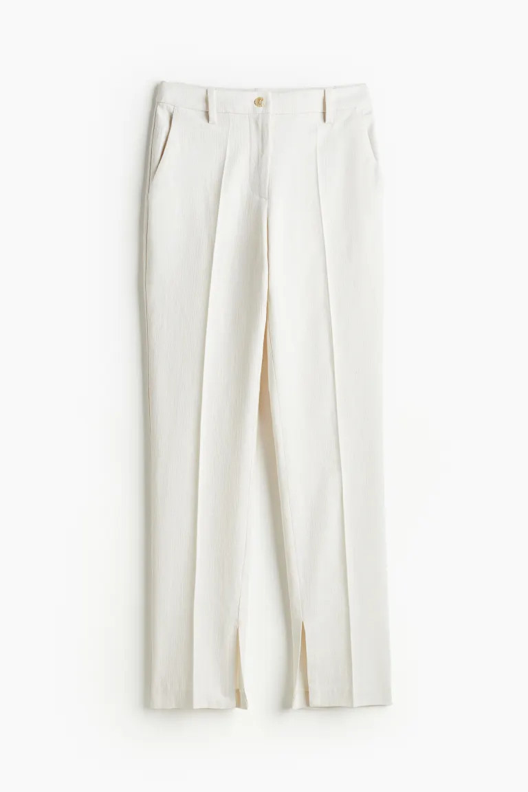 Linen-blend trousers | H&M (UK, MY, IN, SG, PH, TW, HK)