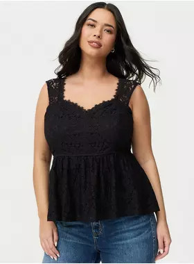 Lace Peplum Top | Torrid (US & Canada)