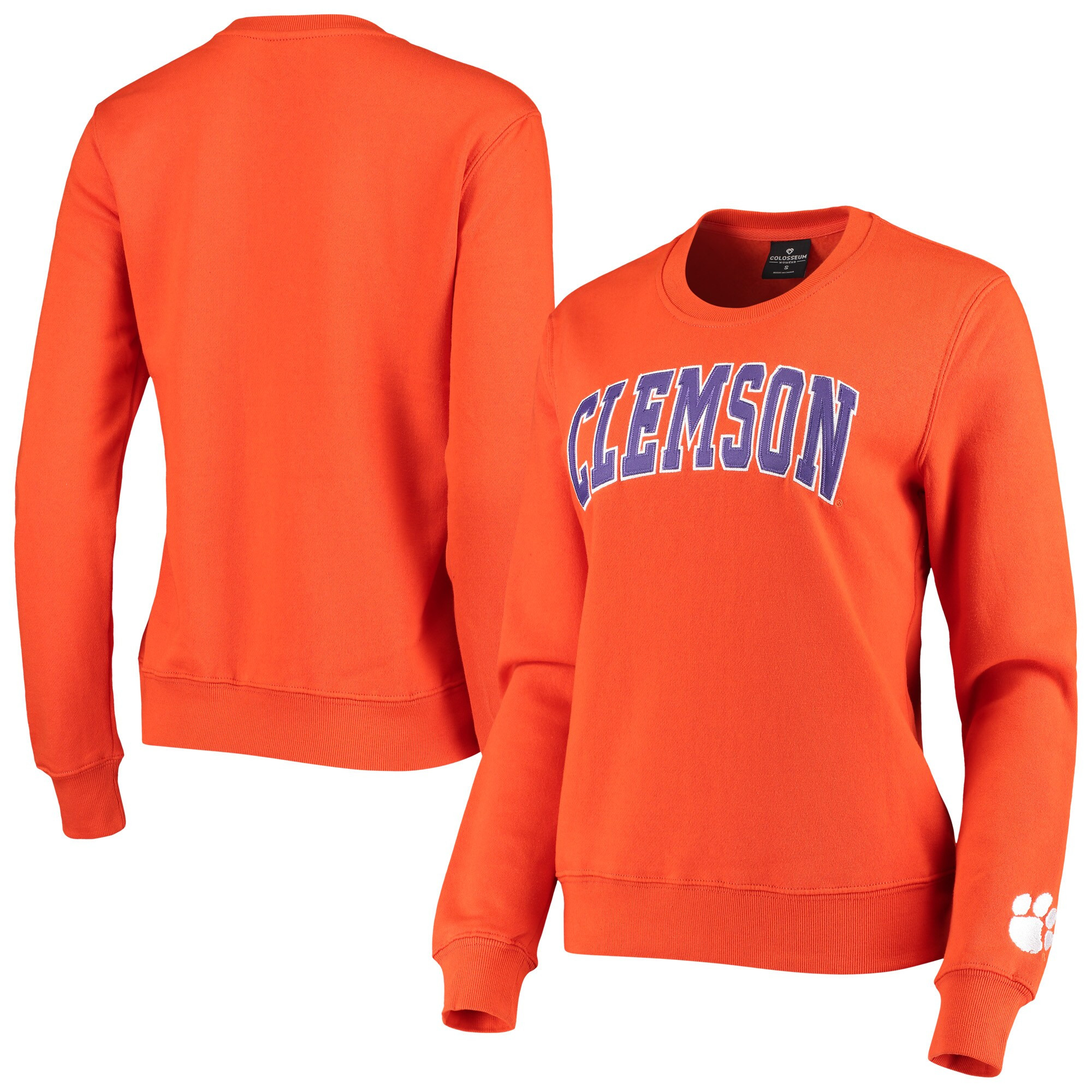 Clemson Tigers Colosseum Women's Campanile Pullover Sweatshirt - Orange | Fanatics