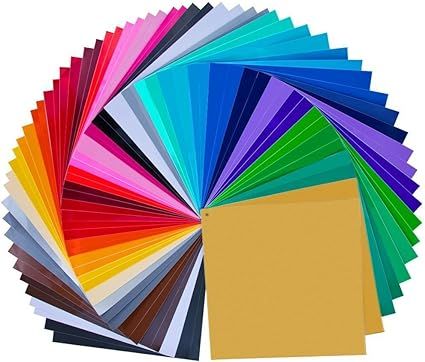 68 Pack 12” X 12” Premium Permanent Self Adhesive Vinyl Sheets-Assorted Colors (32 Colour) | Amazon (US)