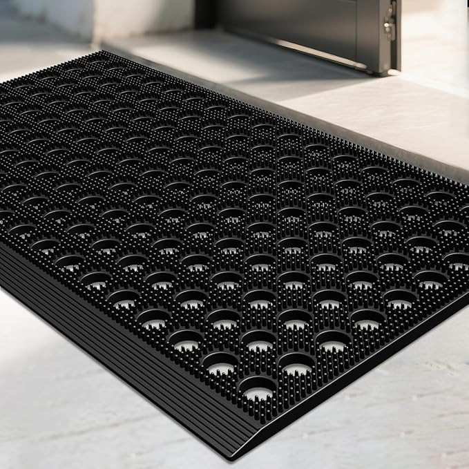 Mibao Front Door Mat, Heavy Duty All Weather Dirt Trapping Waterproof Non-Slip Drainage Welcome E... | Amazon (CA)