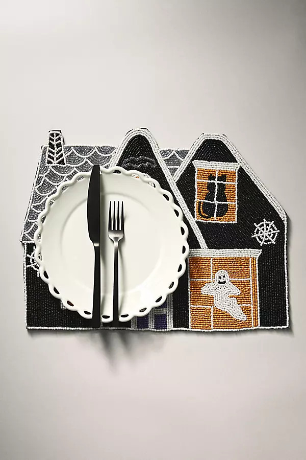 Halloween Beaded Placemat | Anthropologie (US)