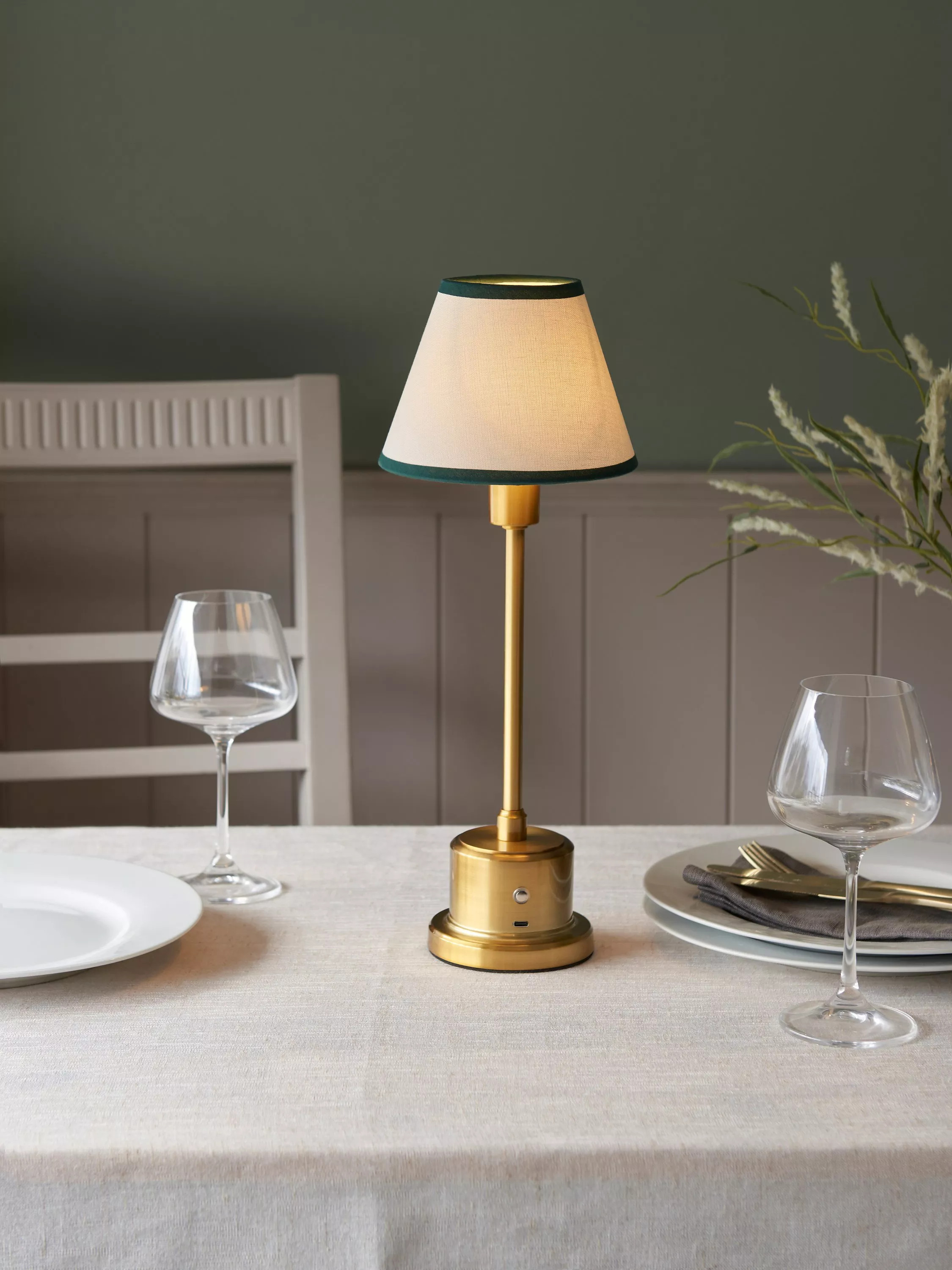 John LewisGrainger Rechargeable Portable Table Lamp, Brass | John Lewis (UK)