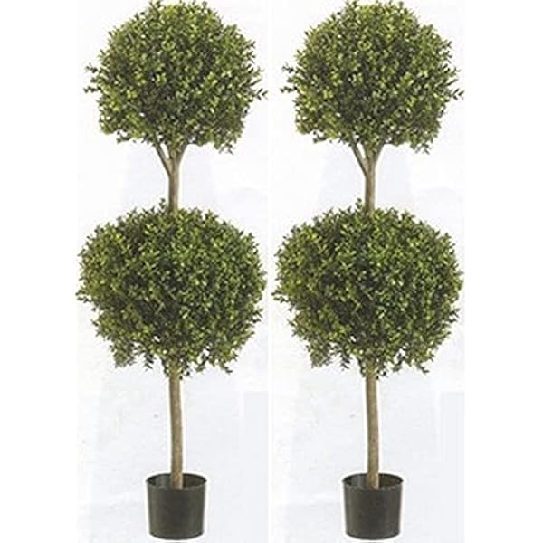 Northwood Calliger 4.6’ (56") Artificial Topiary Ball Boxwood Trees Highly Realistic Potted Decorati | Amazon (US)