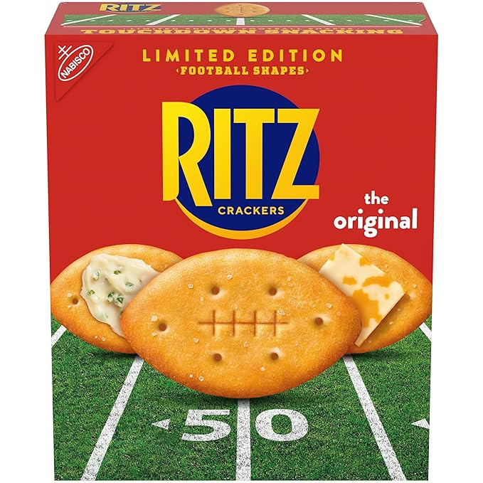 RITZ Football Shapes Original Crackers, Snacks for Kids and Adults, Party Snacks, Limited Edition... | Amazon (US)