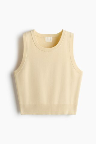H & M - Fine-Knit Sweater Vest - Light Yellow | H&M (US + CA)