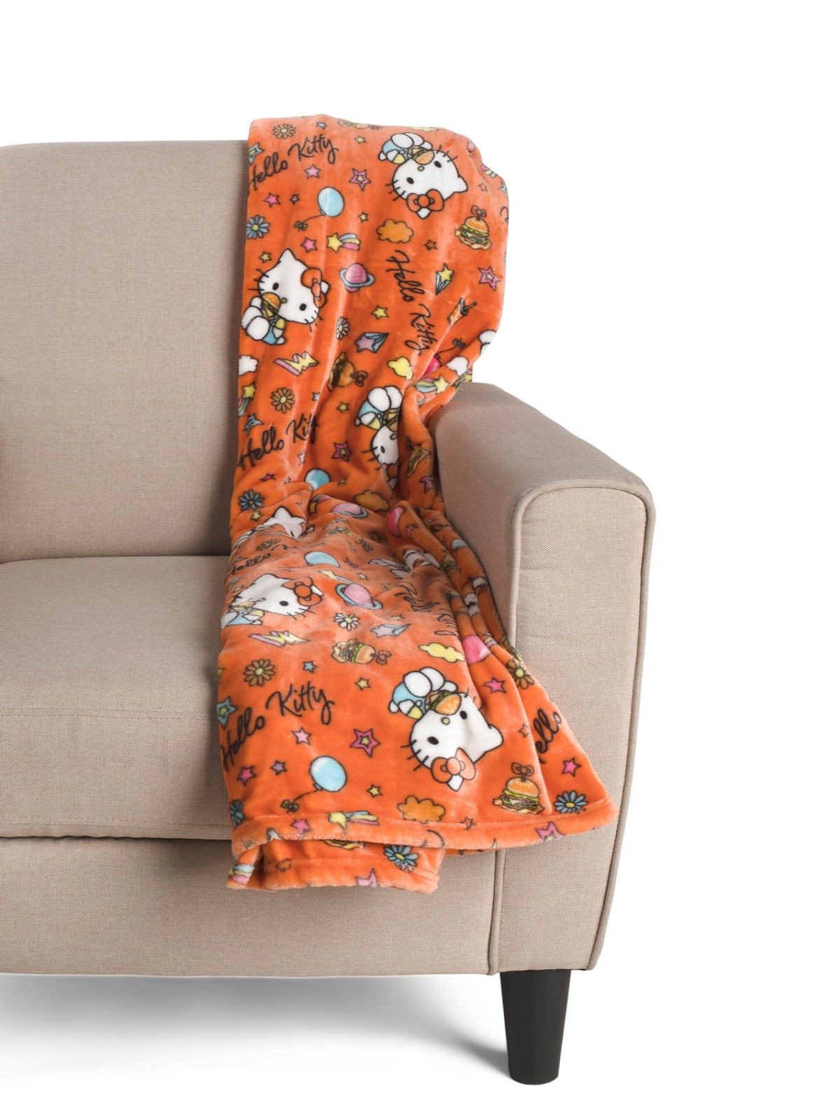 Hello Kitty Orange Varsity Throw