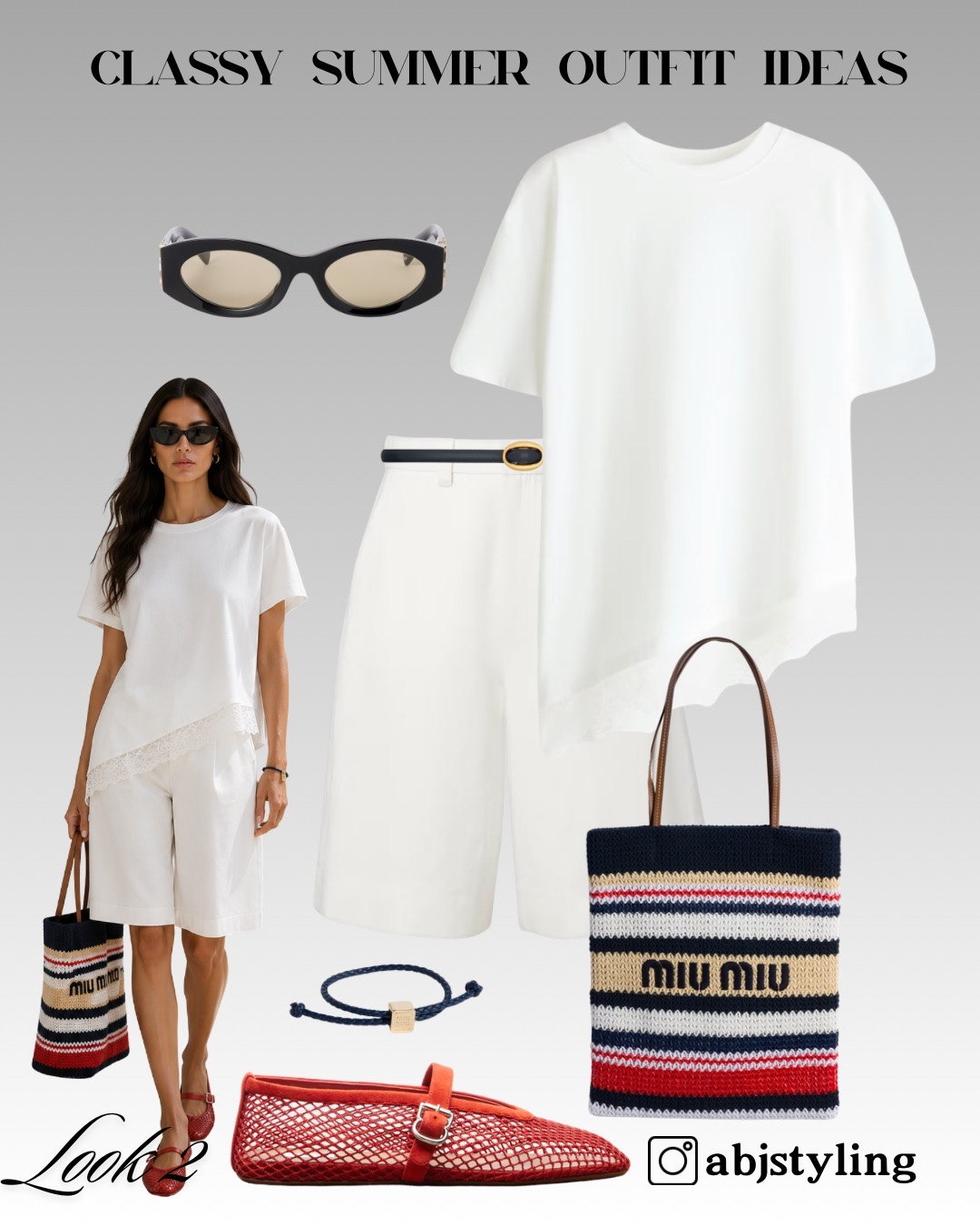 An elevated everyday summer look 🤍

✔️ Asymmetric oversized tee
✔️ White bermuda shorts
✔️ Red mesh ballet flats
✔️ Striped tote bag

Comfortable, chic, and easy to recreate with pieces you’ll wear on repeat.

#LTKuk #LTKsummer #LTKstyletip