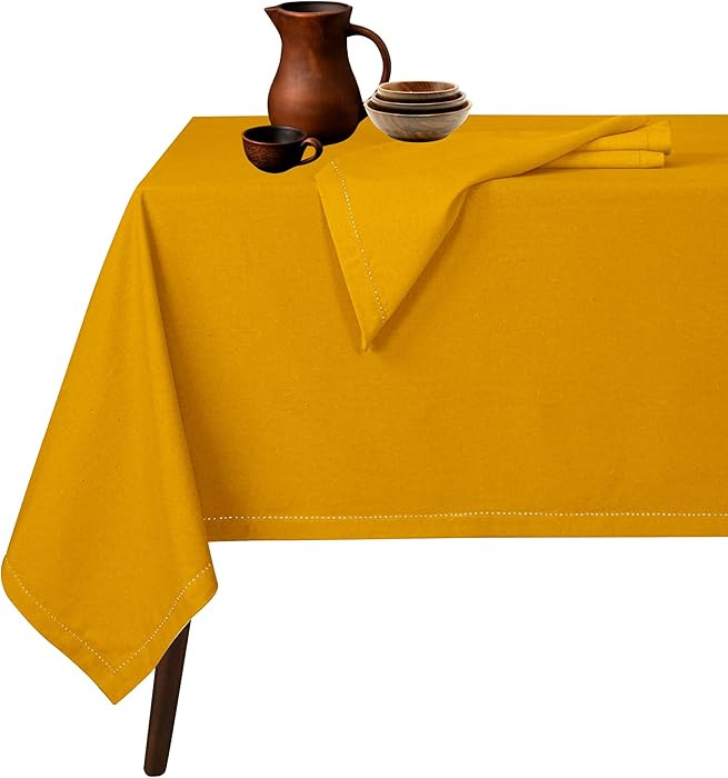 Native Fab Tablecloth 52x70 Inches - 100% Cotton, Durable, Wrinkle-Free, Machine Washable Table C... | Amazon (US)