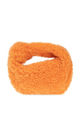 (NO CUSTOMS TAX) BOTTEGA VENETA Jodie mini orange Shearling lamb fur bag | eBay US