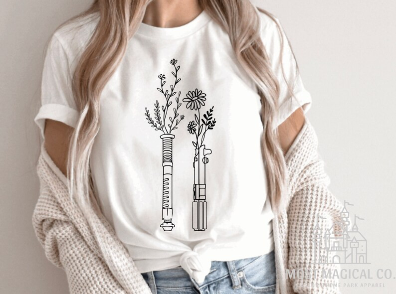 Women's Star Wars Shirt Ladies Lightsaber Shirt Cute - Etsy | Etsy (US)