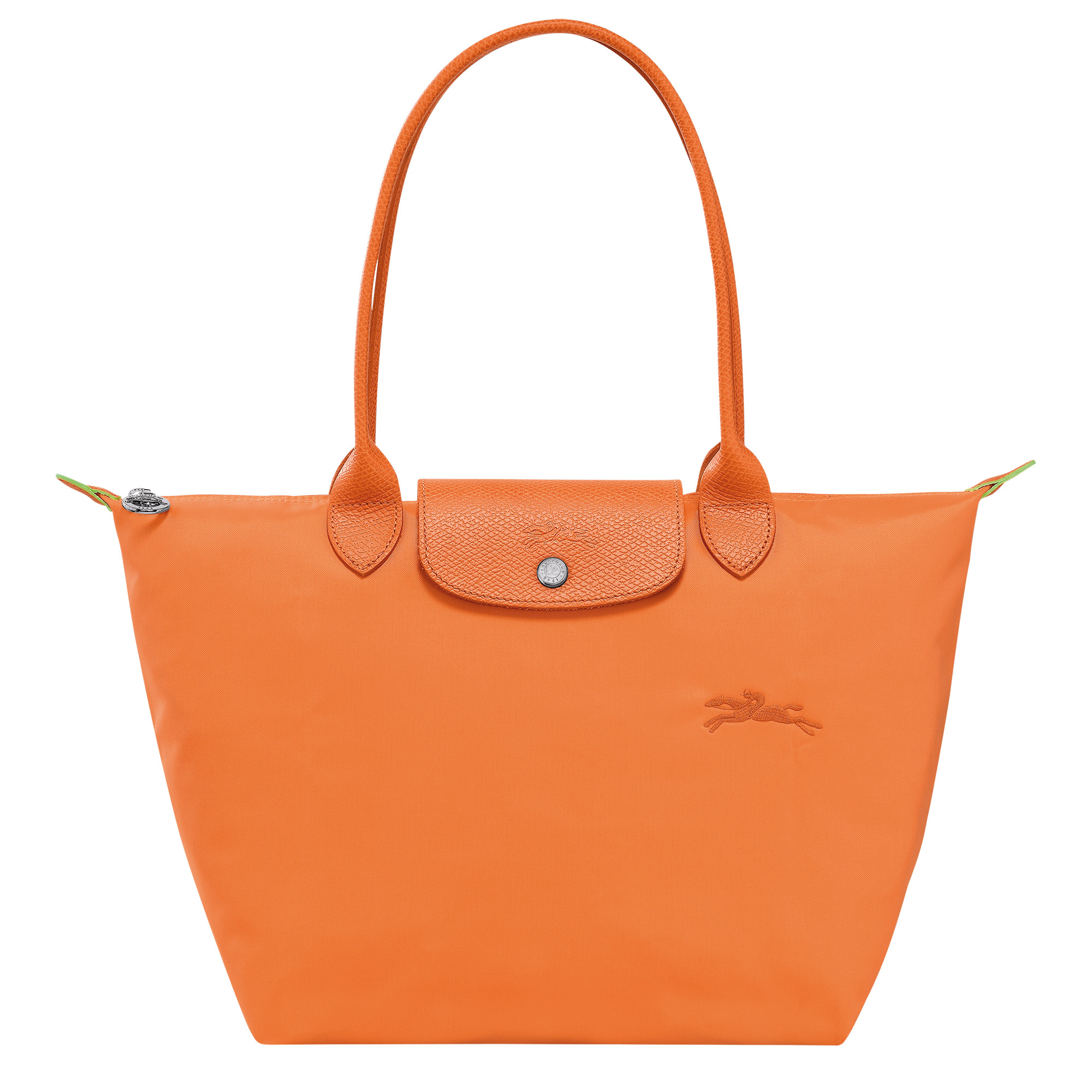 Le Pliage Green M Tote bag Orange - Recycled canvas | Longchamp US | Longchamp